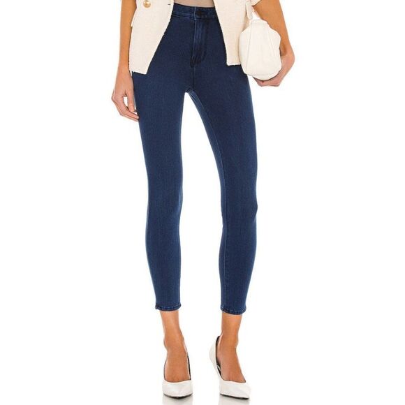 L’AGENCE Luxe Lounge Yasmeen High Rise Skinny Legging in River Blue Size 34 - Picture 1 of 10